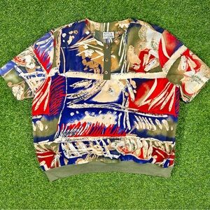 Vintage 90’s Basics by Romo funky kinda Hawaiian vibes print shirt